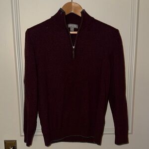 Men's Ash & Erie Maroon Zip-Up Sweater